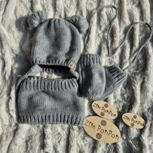 Ensemble bonnet gris 12-23 mois